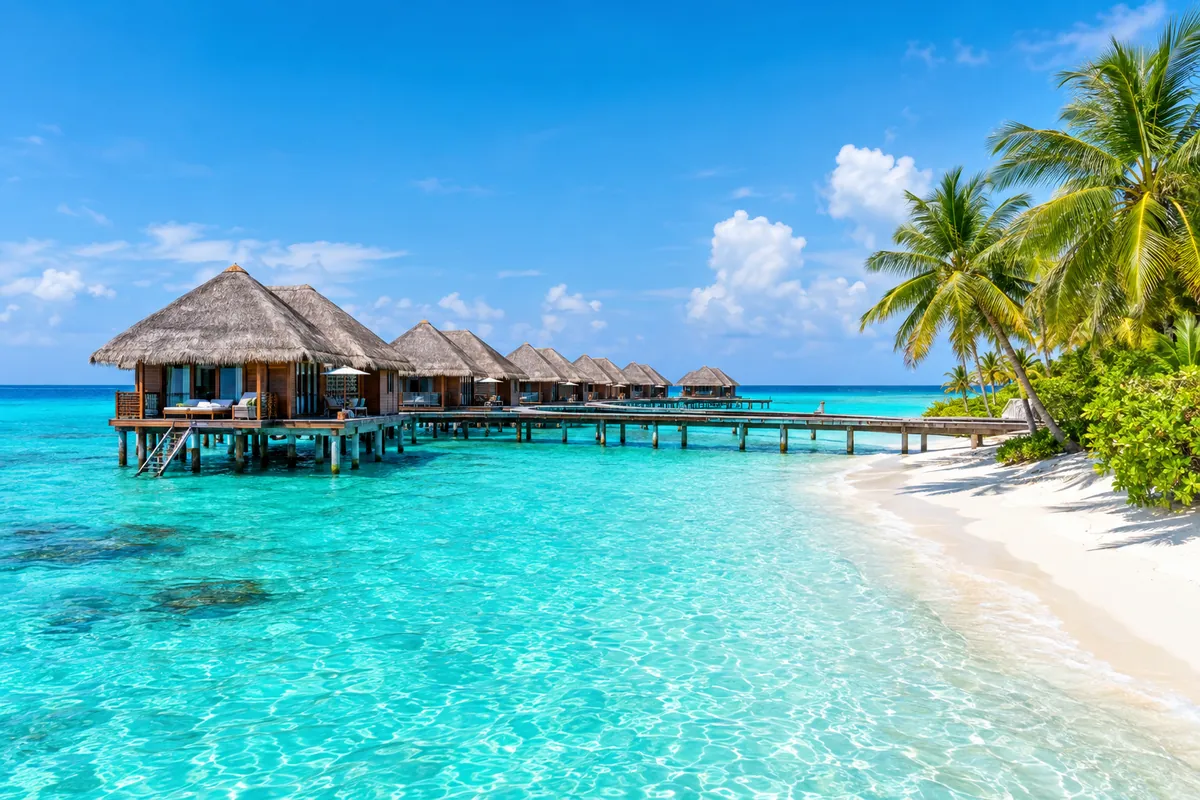 Maldives overwater bungalows